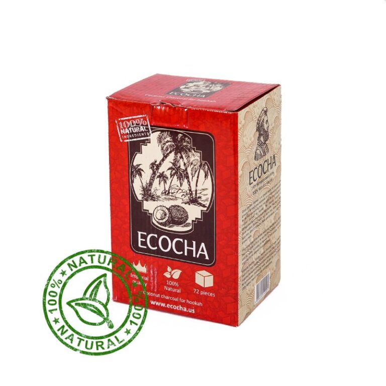 ECOCHA organic hookah coconut charcoal - natural Cube 25 mm