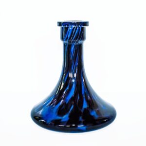 MP Blue Black Handmade Glass hookah Base