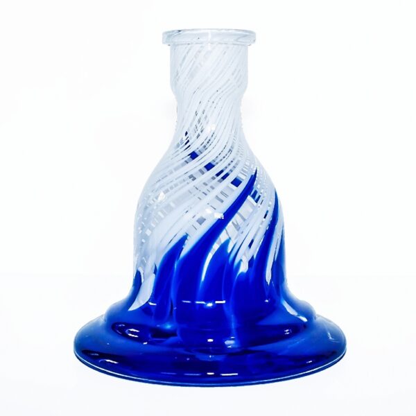 MP Blue White Handmade Glass hookah Base (hookah vase online)