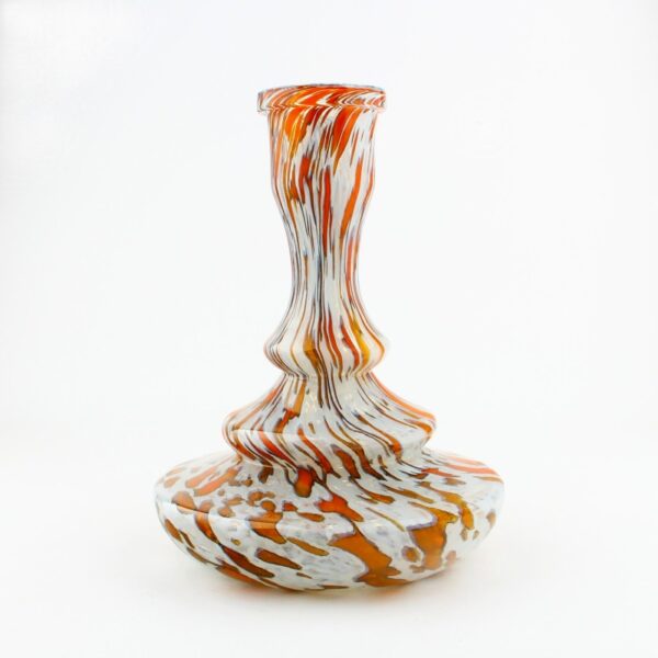 NJN Tree Glass Hookah Base (orange marble hookah vase)