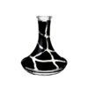 MP Classic Craft Glass Hookah Base (Clear Glass, Black Onyx)