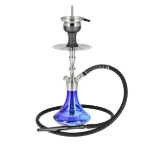 Aladin MVP 360 Hookah (Blue Glass Base with Silver Ring)