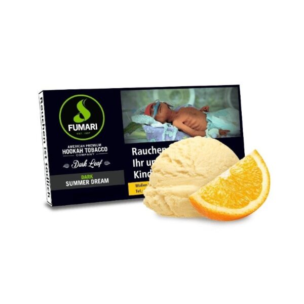 FUMARI DARK Leaf Shisha Hookah Tobacco Orange Cream (DARK Summer Dream, 100g) - buy shisha cyprus online