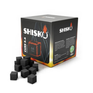 SHISKO Premium Charcoals for Hookah Cube 26mm (64pcs, 1 kg)