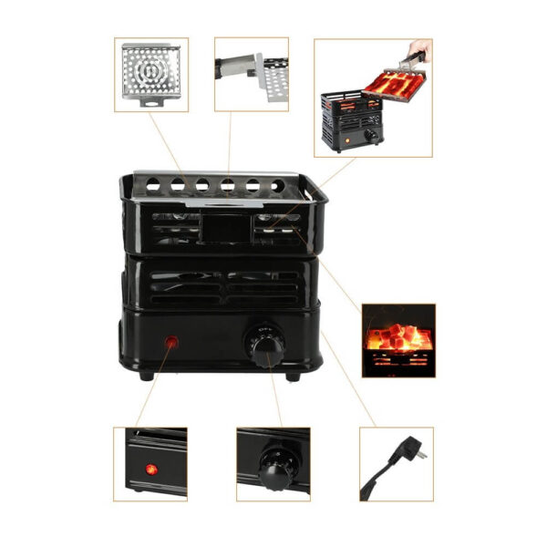 AO Blazer U Charcoal Electric Heater 1000W - Hookah Coals Toaster
