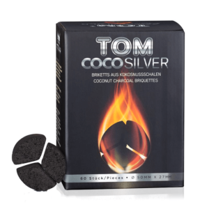 TOM COCO Silver Premium Coconut Charcoal 3/3 (72 pcs, 1 kg)