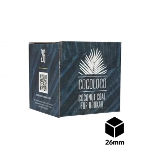 Cocoloco premium shisha charcoal (cube 26mm, 64pcs, 1 kg)
