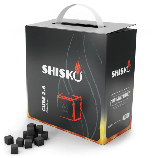 SHISKO Premium Shisha Natural Coconut Coal (26 mm, 4 x 1 kg)