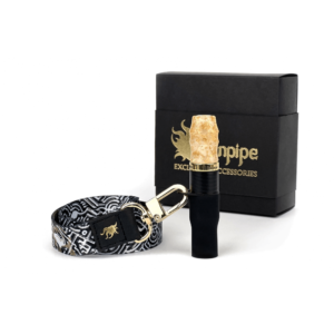 SunPipe personal hookah mouth tip Goldfinger 3.0 (with lanyard)
