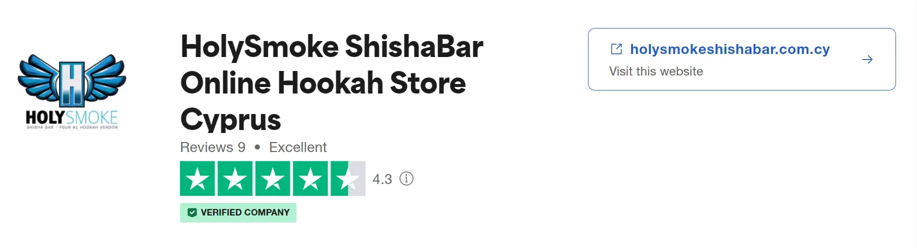 TRUSTPILOT Reviews of Holysmoke Shishabar Store
