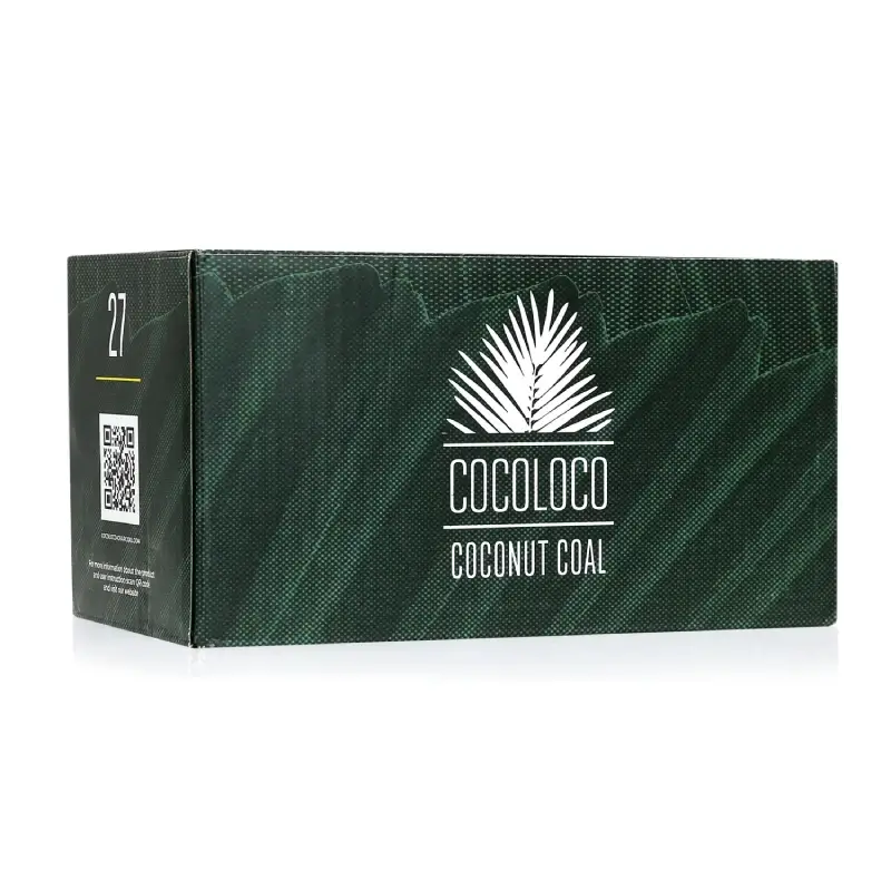 Cocoloco premium shisha coal for hookah in 27mm cubes