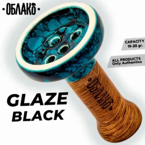 Oblako BLACK Glazed killer shisha bowl (Blue-Black Marble)